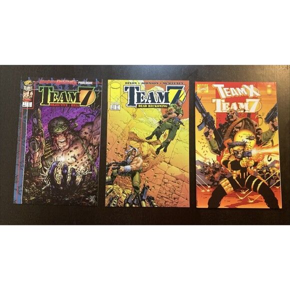 TEAM X & Team 7: Set of 3 Image/Marvel Comics (1995-96) Dead Reckoning 1st Print - Picture 1 of 15